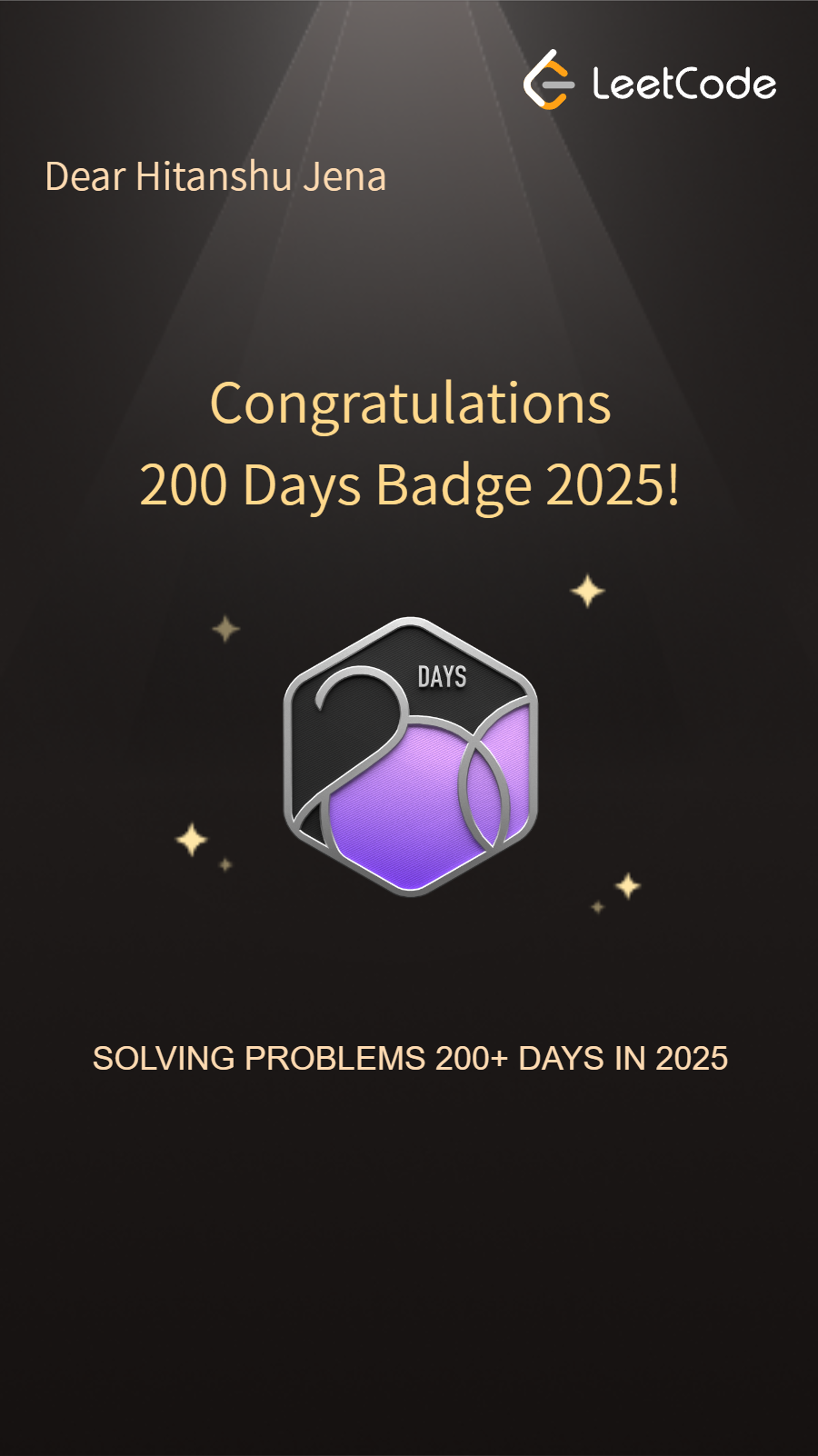 200 Days Badge